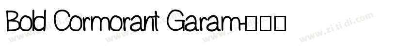 Bold Cormorant Garam字体转换